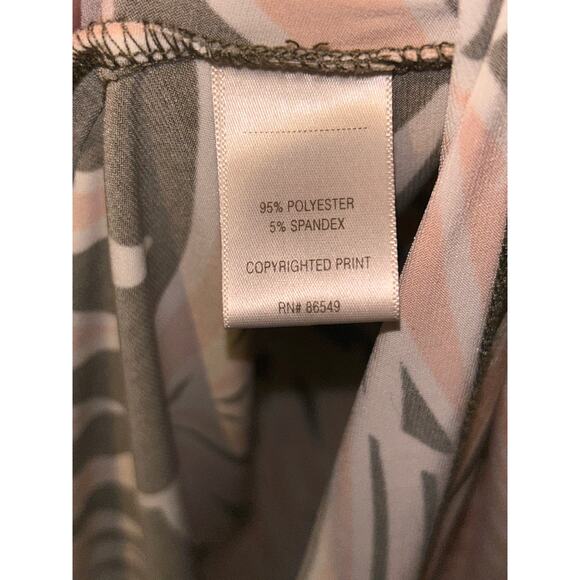 Tommy Bahama Resort Vacation Comfort V-neck Tropical Palm 3/4 Sleeves Dress - Picture 5 of 7